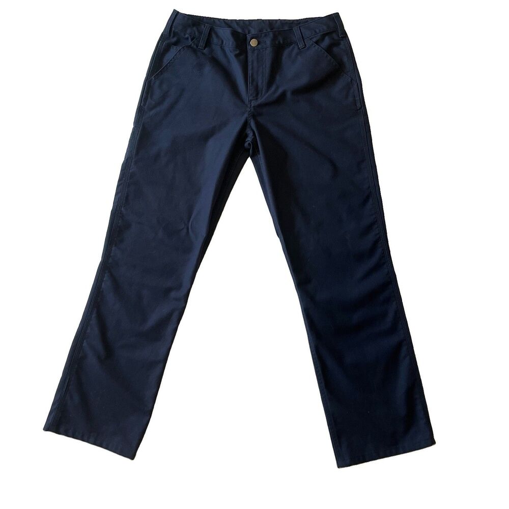 Carhartt Women's 10 Pants 103104 412 Navy Blue Original Fit Cargo Professional